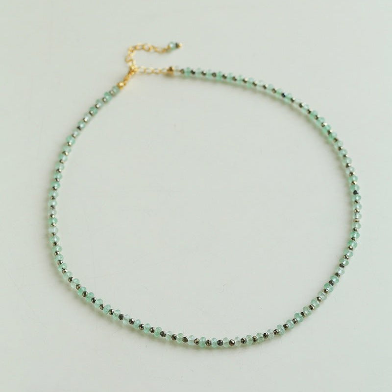 Green Strawberry Quartz Beaded Necklace - floysun