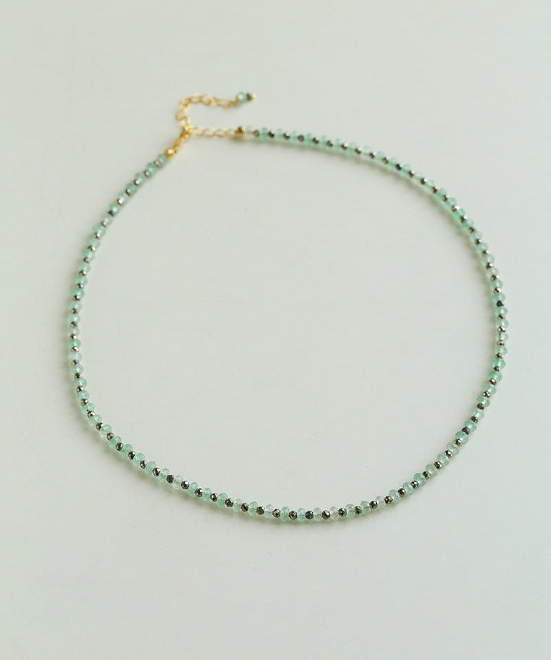 Green Strawberry Quartz Beaded Necklace - floysun