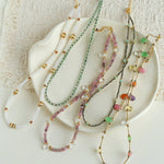 Green Strawberry Quartz Beaded Necklace - floysun