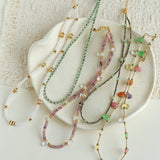 Green Strawberry Quartz Beaded Necklace - floysun