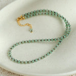 Green Strawberry Quartz Beaded Necklace - floysun
