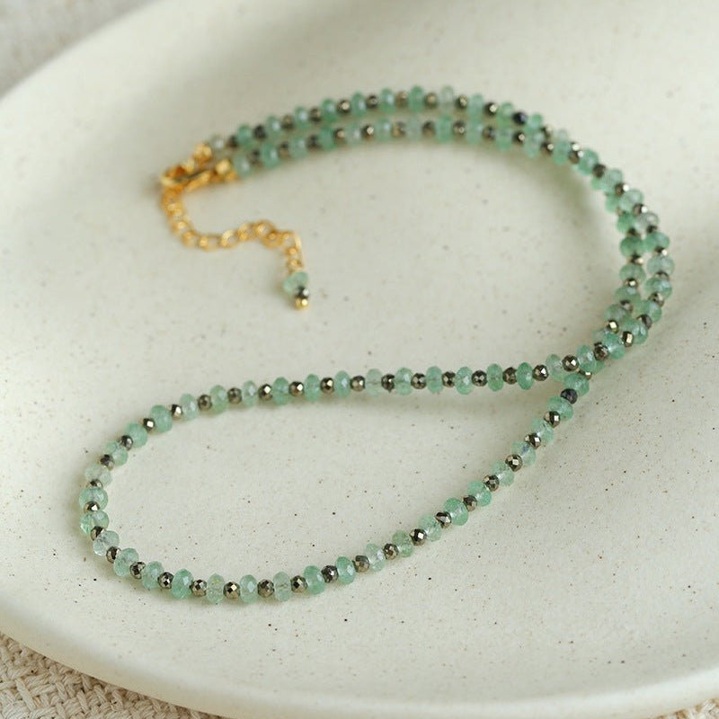 Green Strawberry Quartz Beaded Necklace - floysun