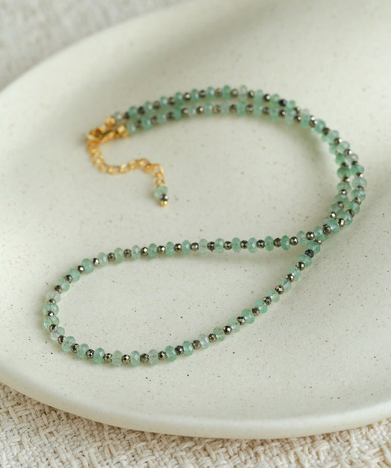 Green Strawberry Quartz Beaded Necklace - floysun