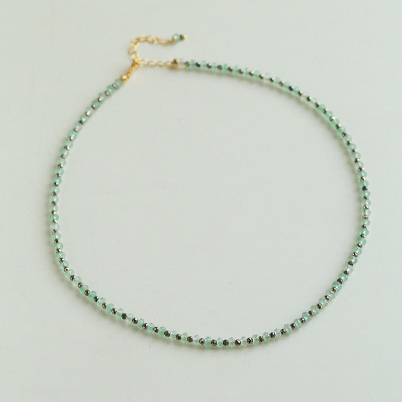 Green Strawberry Quartz Beaded Necklace - floysun