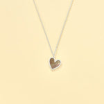 Grey Mother of Pearl Heart Necklace - floysun