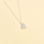 Grey Mother of Pearl Heart Necklace - floysun