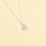 Grey Mother of Pearl Heart Necklace - floysun