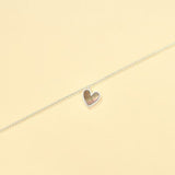 Grey Mother of Pearl Heart Necklace - floysun