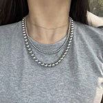 Grey Pearl Ingot Clasp Necklace - floysun