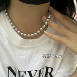 Grey Pearl Ingot Clasp Necklace - floysun