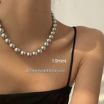 Grey Pearl Ingot Clasp Necklace - floysun