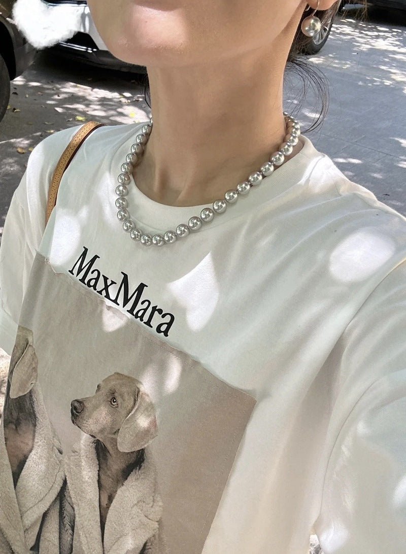 Grey Pearl Ingot Clasp Necklace - floysun