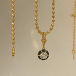 Gun - black Round CZ Pendant Necklace - floysun