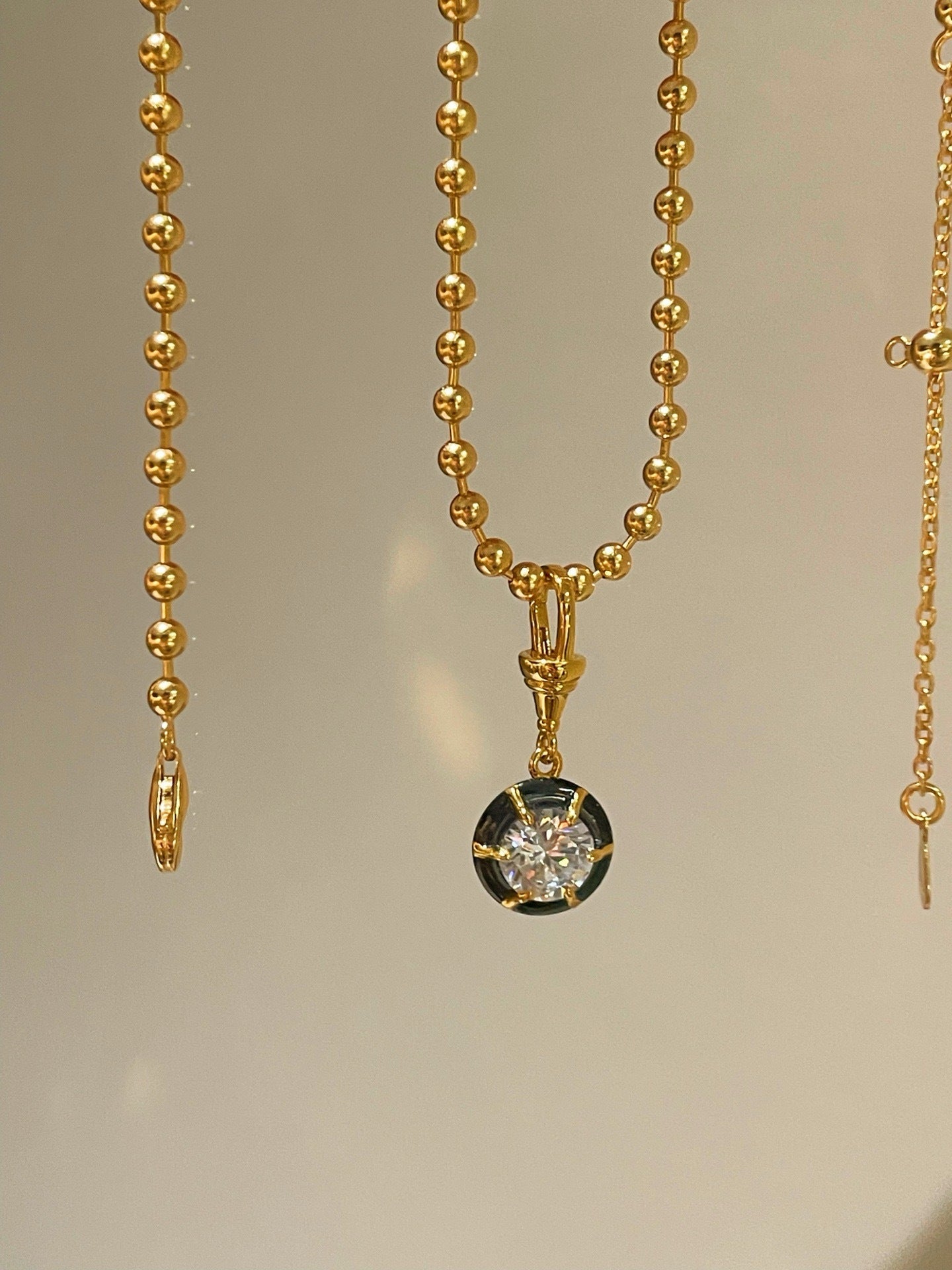 Gun - black Round CZ Pendant Necklace - floysun