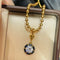 Gun - black Round CZ Pendant Necklace - floysun