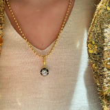 Gun - black Round CZ Pendant Necklace - floysun