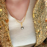 Gun - black Round CZ Pendant Necklace - floysun