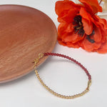 Half Gold Beads & Red Agate Fish Bracelet - floysun