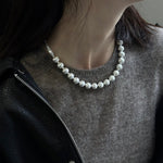 Half & Half Black Ebony Wood and Brushed Sterling Silver Necklace - floysun