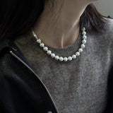 Half & Half Black Ebony Wood and Brushed Sterling Silver Necklace - floysun