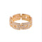 Half Pavé Tank Link Statement Ring - floysun