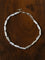 Hammered Textured Metal Spacer Baroque Toothpick Pearl Necklace - floysun