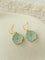 Hand - Carved Glass Flower Drop Earrings - floysun