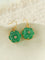 Hand - Carved Glass Flower Drop Earrings - floysun