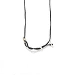 Hand-Hammered Large Heart Cord Necklace | Vintage Silver Sweater Chain - floysun
