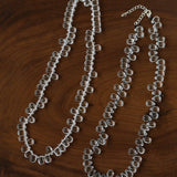 Hand-Knotted Teardrop Glass Bead Choker Necklace - floysun