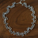 Hand-Knotted Teardrop Glass Bead Choker Necklace - floysun