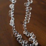 Hand-Knotted Teardrop Glass Bead Choker Necklace - floysun