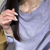 Hand-Knotted Teardrop Glass Bead Choker Necklace - floysun
