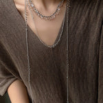 Hand-Knotted Teardrop Glass Bead Choker Necklace - floysun
