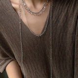 Hand-Knotted Teardrop Glass Bead Choker Necklace - floysun