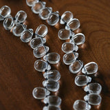 Hand-Knotted Teardrop Glass Bead Choker Necklace - floysun