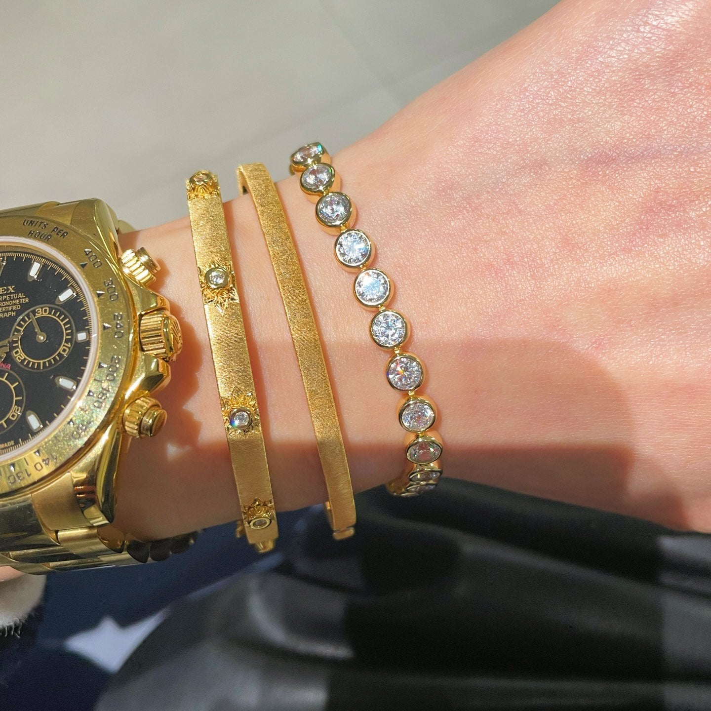 Handcrafted Brushed Classic Buccellati Bangle Golden - floysun