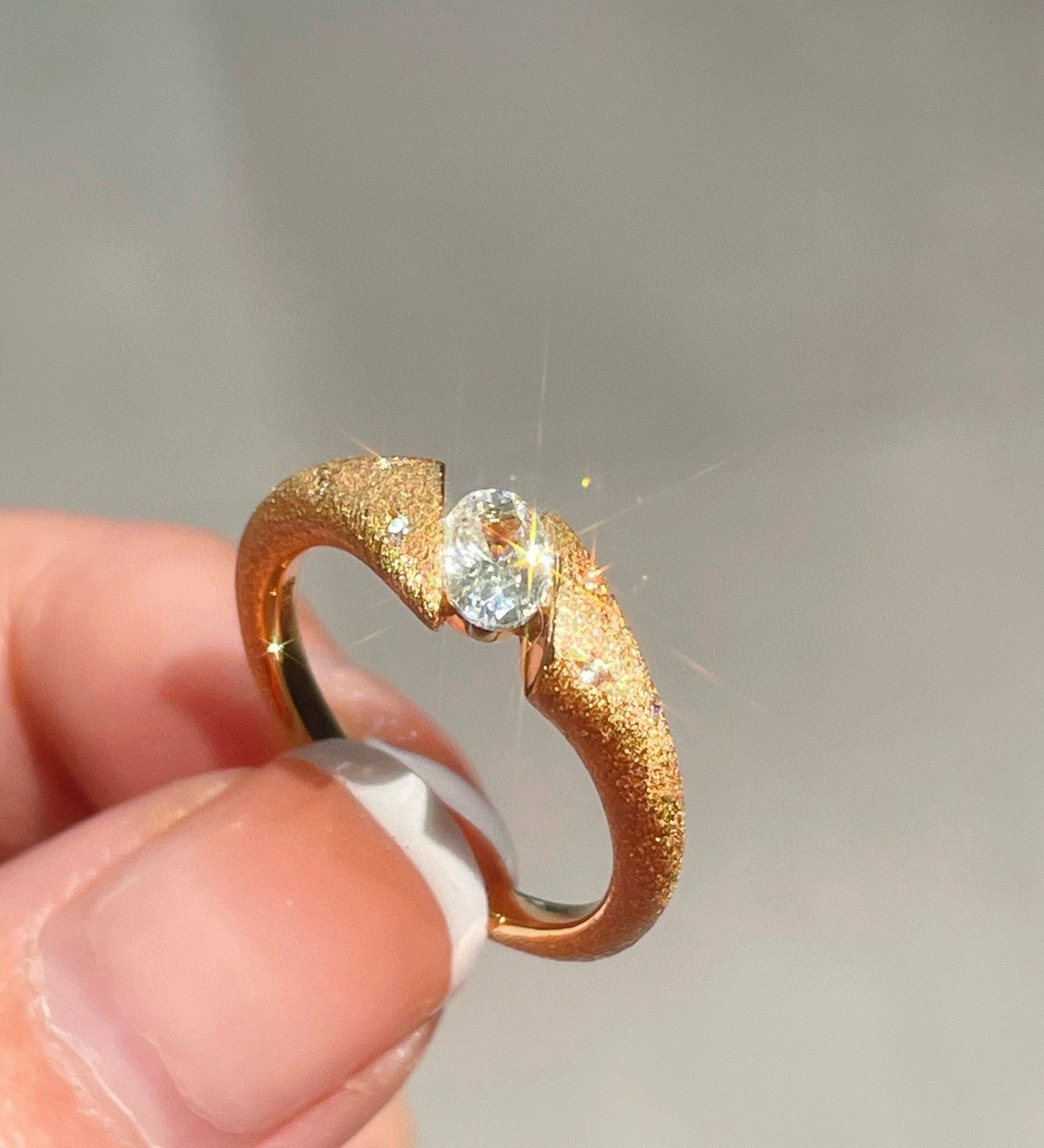 Handcrafted Brushed Hexagram Ring Buccellati - Inspired Elegance - floysun