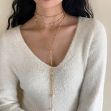 Handcrafted Chain Pearl Necklace Type H