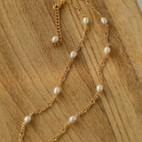 Handcrafted Chain Pearl Necklace Type H