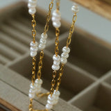 Handcrafted Chain Pearl Necklace Type I