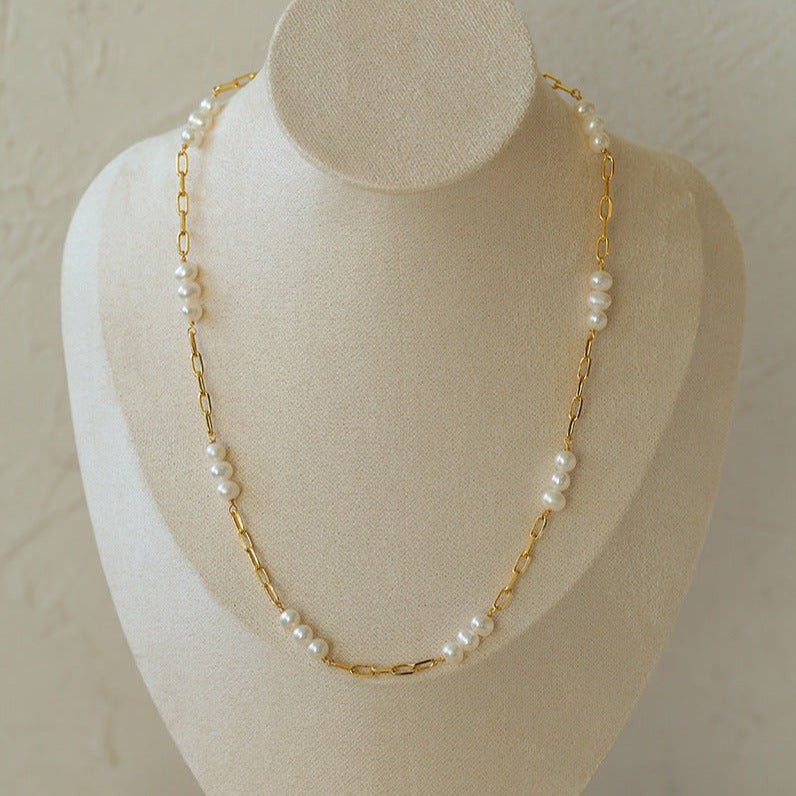Handcrafted Chain Pearl Necklace Type I