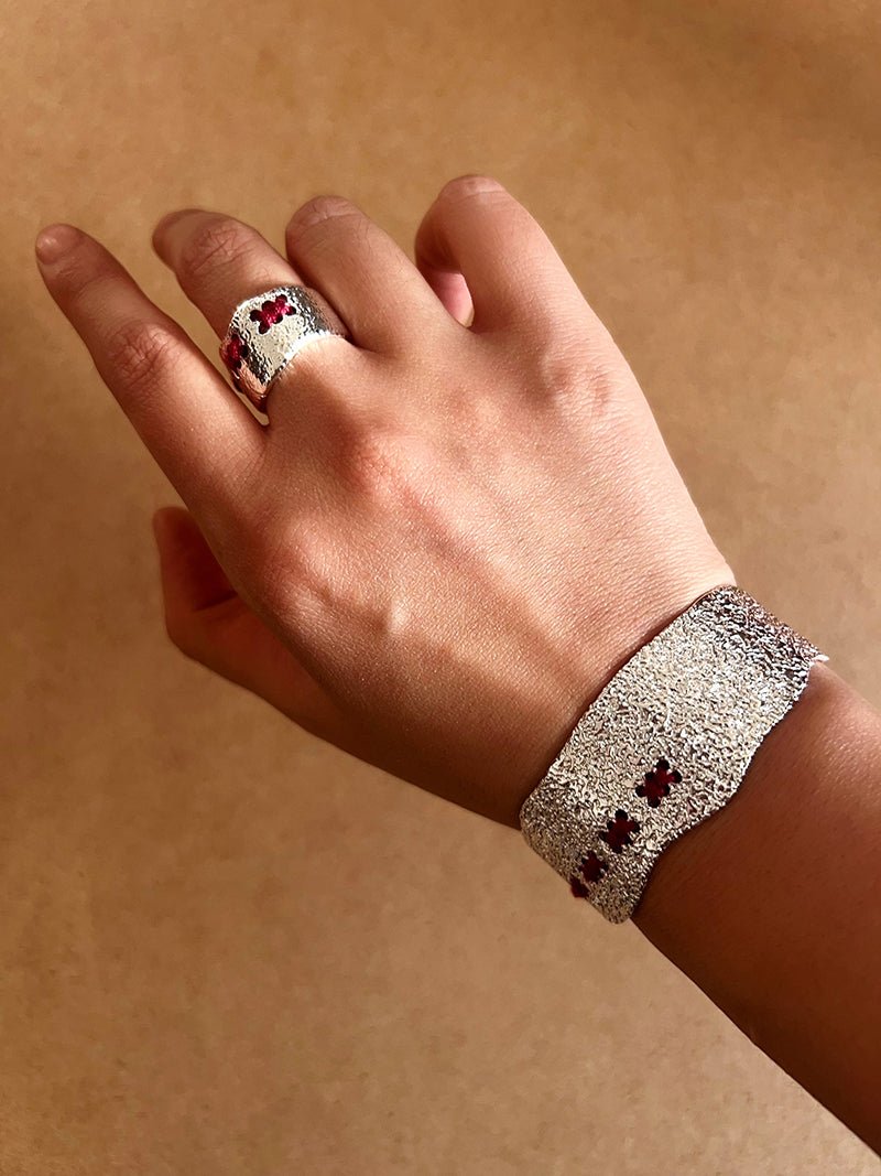 Handcrafted Color - Thread Open C - Ring - floysun