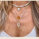 Handcrafted Glass Flower Pendant Necklace - 18K Gold Plated Vintage Floral Choker - floysun