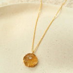 Handcrafted Glass Flower Pendant Necklace - 18K Gold Plated Vintage Floral Choker - floysun