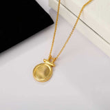 Handcrafted Hammered Round Medallion Necklace - Minimalist 925 Sterling Silver Coin Pendant - floysun