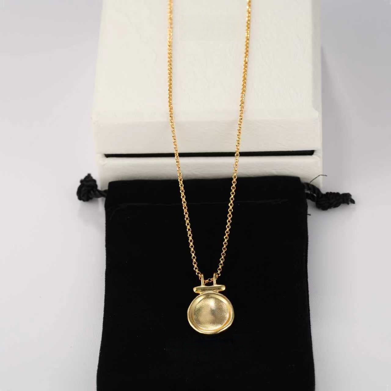 Handcrafted Hammered Round Medallion Necklace - Minimalist 925 Sterling Silver Coin Pendant - floysun