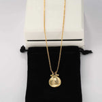 Handcrafted Hammered Round Medallion Necklace - Minimalist 925 Sterling Silver Coin Pendant - floysun
