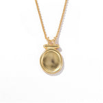 Handcrafted Hammered Round Medallion Necklace - Minimalist 925 Sterling Silver Coin Pendant - floysun