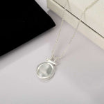 Handcrafted Hammered Round Medallion Necklace - Minimalist 925 Sterling Silver Coin Pendant - floysun